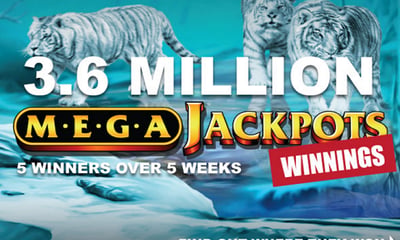 Megajackpots slot giveaway £3.6 Million in a period of 5 weeks