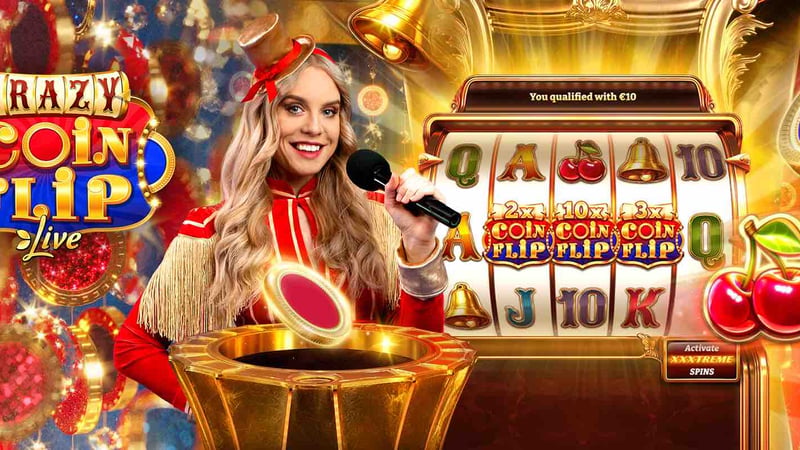 Evolution Presents – 3-in-1 Live Game Crazy Coin Flip