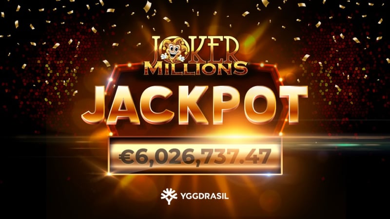 Yggdrasil’s Joker Millions Awards €6,026,737.47 to Lucky NordicBet Player
