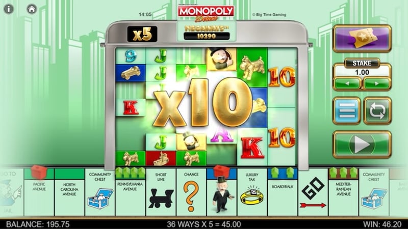 Monopoly Deluxe by Big Time Gaming: The 49,920x Property Ladder