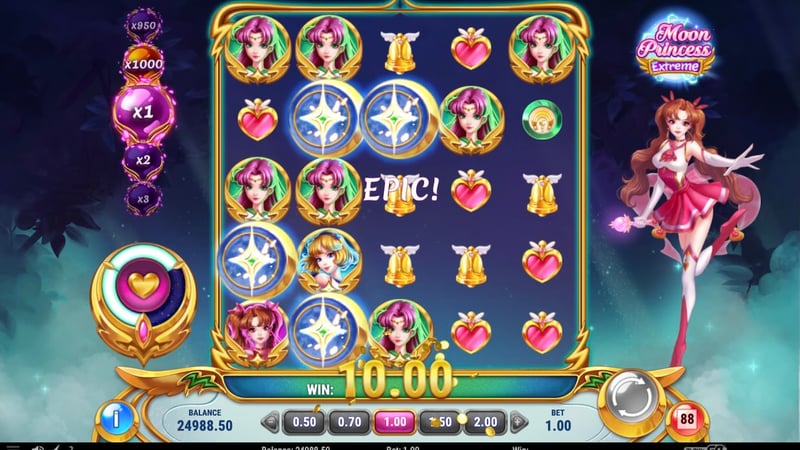 Moon Princess Extreme (Play'n GO): A 50,000x Ceiling and the x1,000 Multiplier Chase