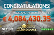 NetEnt’s Mega Fortune Slots Pay Over €6.7 in Jackpots on Same Day