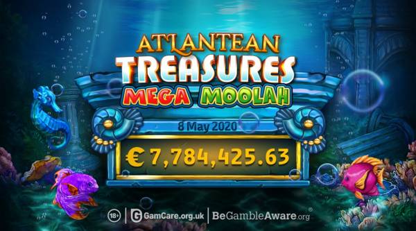 First €7.7 Million Mega Jackpot Win Recorded on Atlantean Treasures Mega Moolah