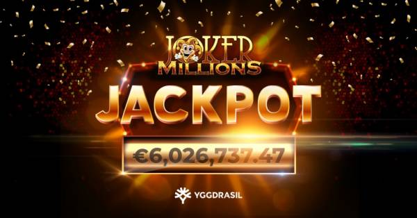 Yggdrasil’s Joker Millions Awards €6,026,737.47 to Lucky NordicBet Player