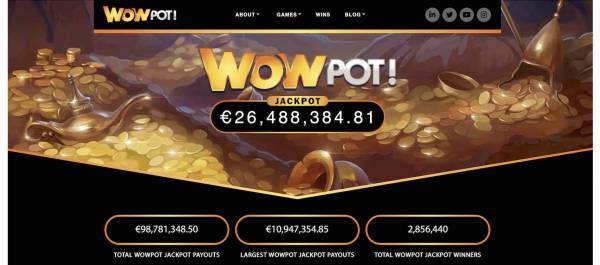 WowPot! Progressive Jackpot Hits Record Boiling Point – Now at €26,481,000 and Growing!